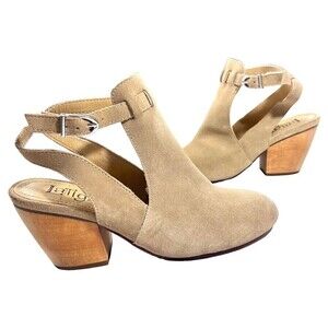 Latigo Simon Leather‎ Suede Closed-Toe Slingback sandal Booties Brown Size 8.5 M